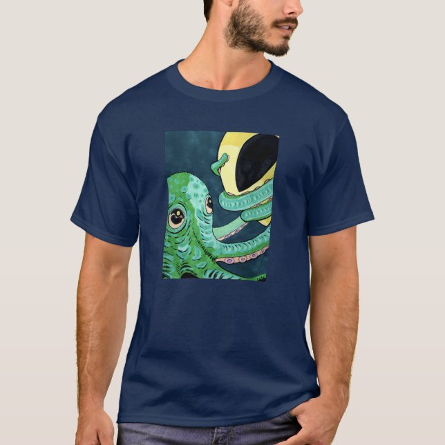 Eye To eye - Octopus and Alien T-Shirt (Front)