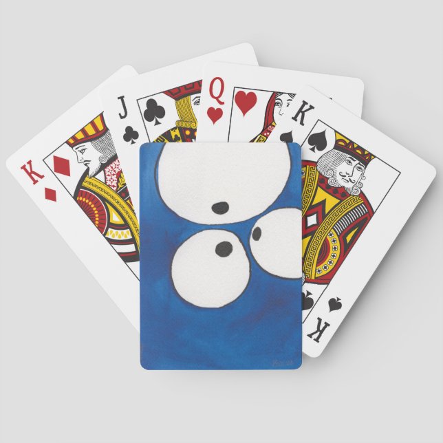 Eye to Eye to Eye, Blue,  Playing Cards (Back)