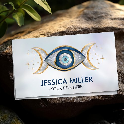 Eye _ Triple Moon _ Gemstone and gold Business Card