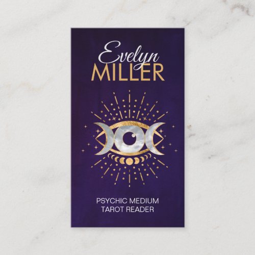 Eye _ Triple Moon Gold and Pearl Business Card