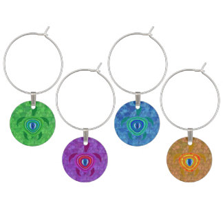 Eye Turtles Wine Charm Set