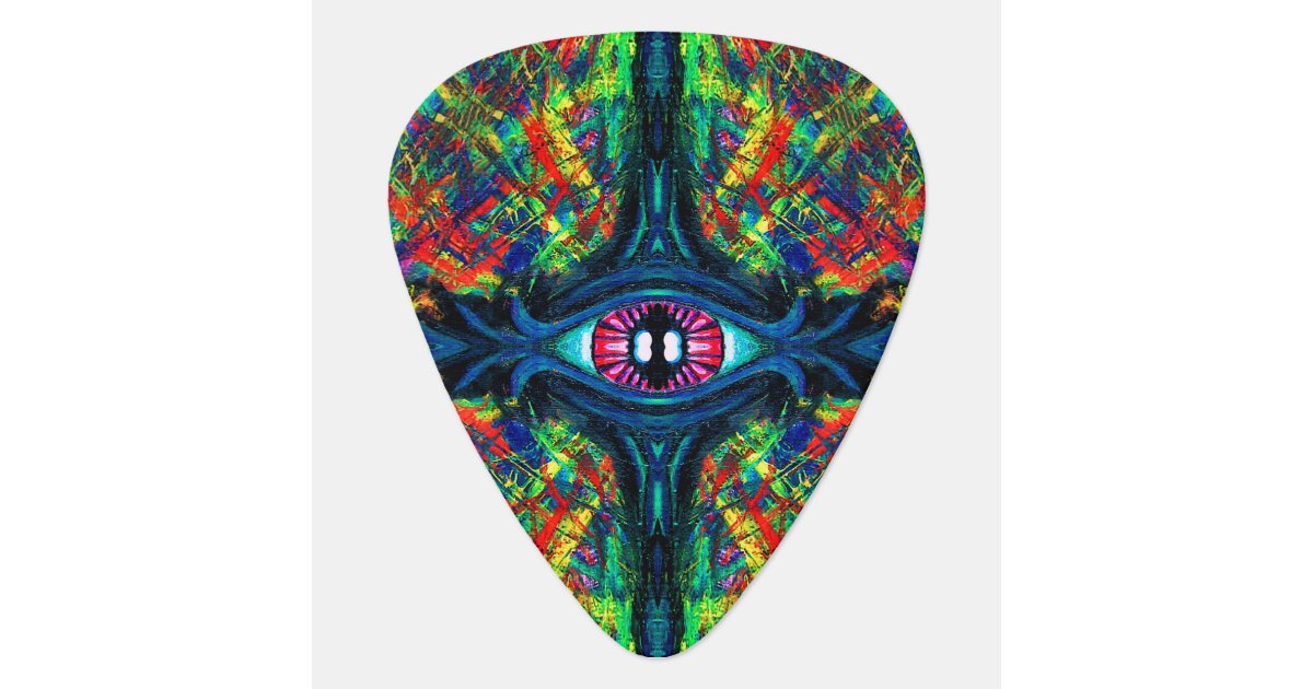 Eye Twisted And Trippy Guitar Pick Zazzle Com