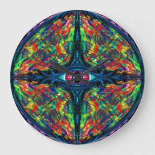 Eye Twisted and Trippy Painting Large Clock