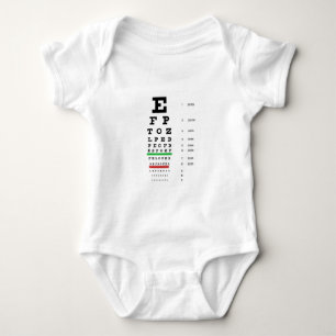 eye vision chart of Snellen for opthalmologist Baby Bodysuit