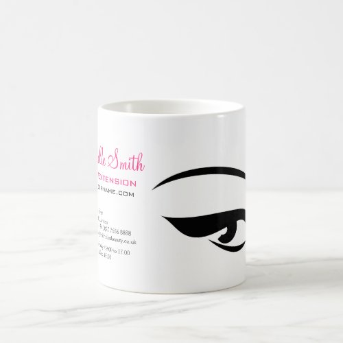 Eye with eyeliner lash extension branding coffee mug