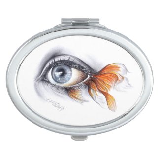 Eye with fish tail Surreal drawing art