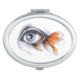 Eye with fish tail Surreal drawing art Makeup Mirror