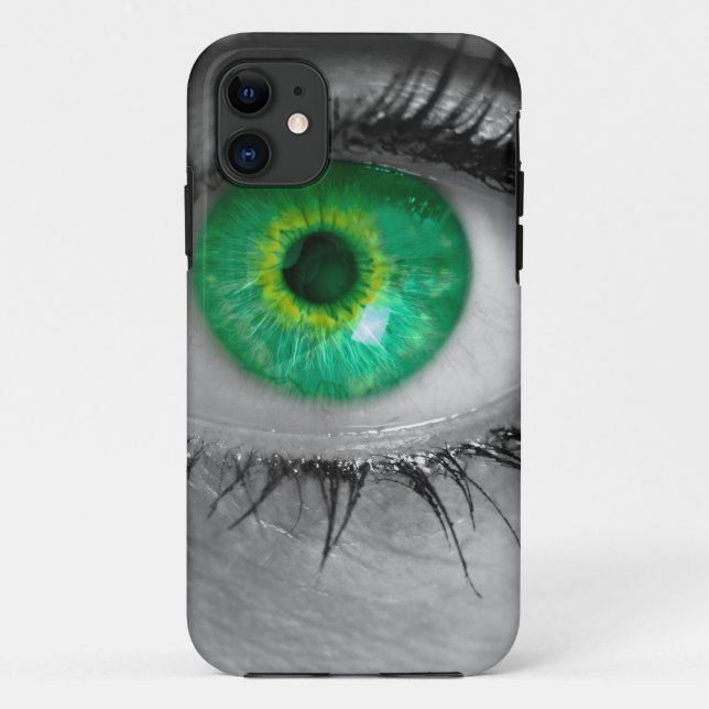 Eye with green iris looks at viewer concept macro Case-Mate iPhone case (Back)