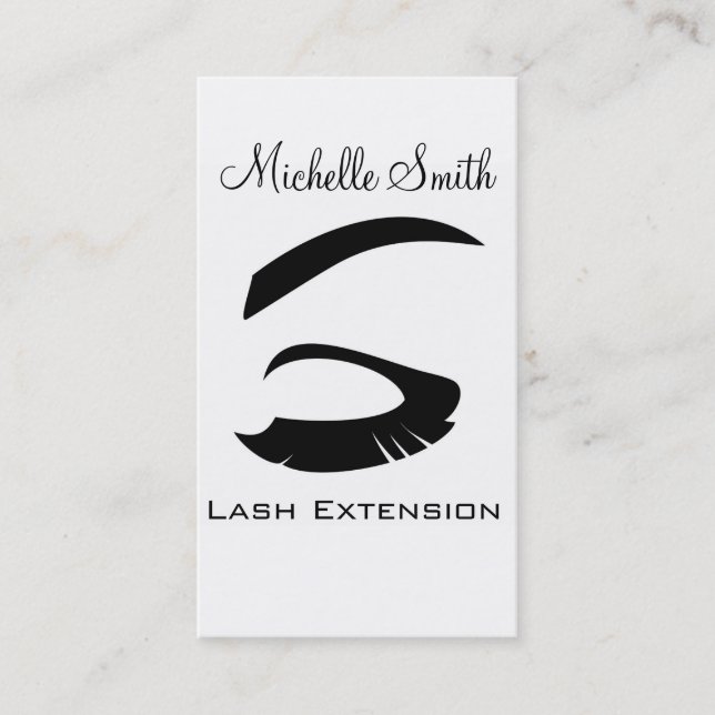 Eye with long lashes Lash Extension business card (Front)