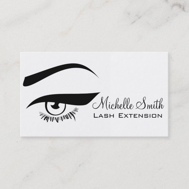 Eye with long lashes Lash Extension business card (Front)