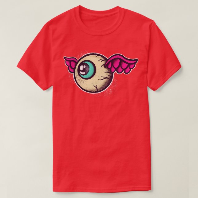 Eye With Wings Tattoo Style Art T-Shirt (Design Front)