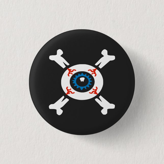 Eyeball-and-Crossbones  Button (Front)
