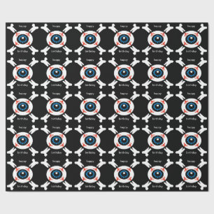 Eyeball-and-Crossbones Wrapping Paper