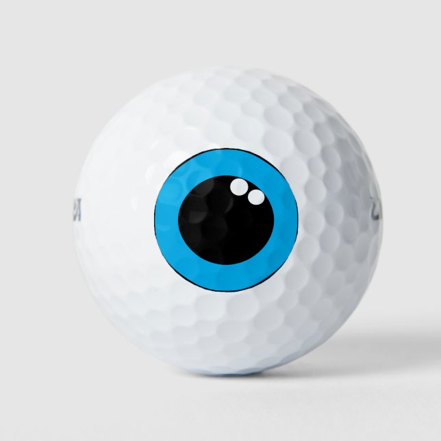 Eyeball Blue Iris Funny Golf Balls (Front)