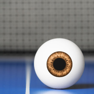 Eyeball brown iris eye funny prank joke novelty ping pong ball