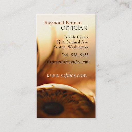 Customizable Eyeball Business Card