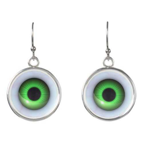 Eyeball  Earrings  Green