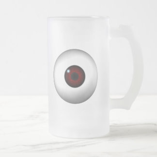 eyeball frosted glass beer mug