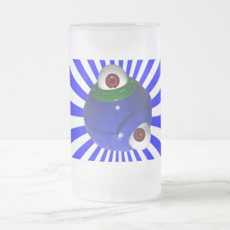 eyeball frosted glass beer mug