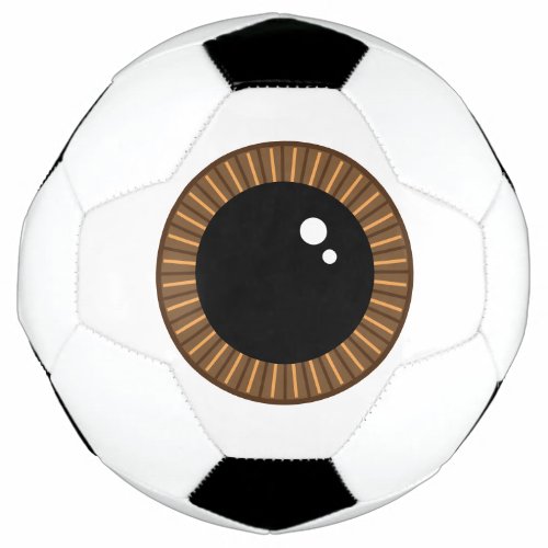 EYEBALL Funny Brown Eye Soccer Ball