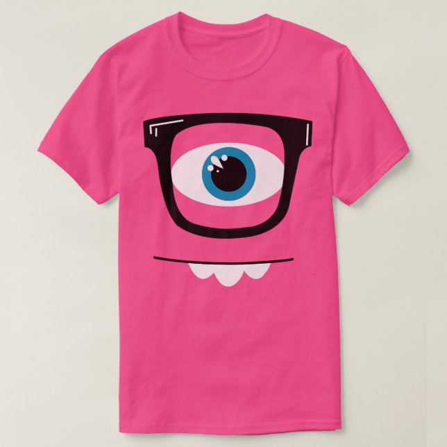 Eyeball Funny Monster Face Graphic Halloween Costu T-Shirt (Design Front)