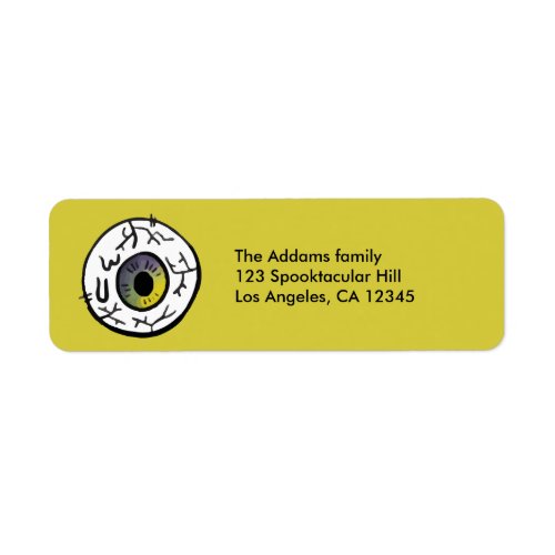 Eyeball Halloween Party Return Address Label