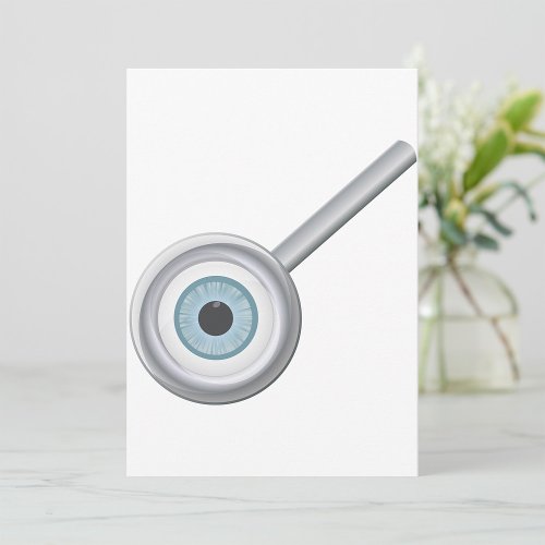 Eyeball In Magnifying Glass Invitations