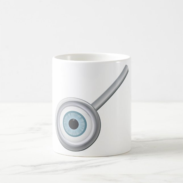 Eyeball Magnifying Glass Fun Eye Inspection  Coffee Mug (Creator Uploaded)