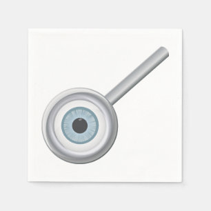 Eyeball Magnifying Glass Fun Eye Inspection  Napkins