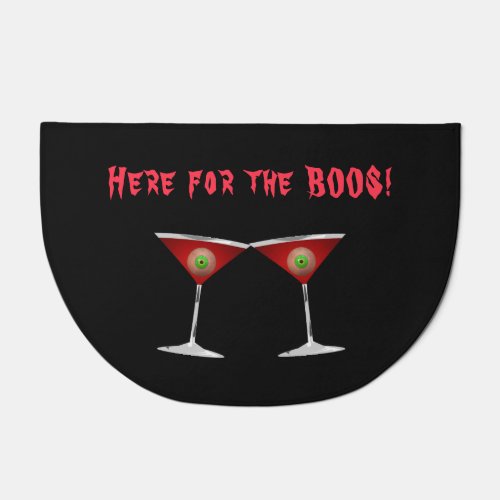 Eyeball Martini Here for the BOOS Party Doormat