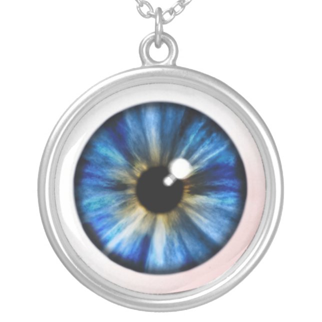 EyeBall Necklase Silver Plated Necklace (Front)