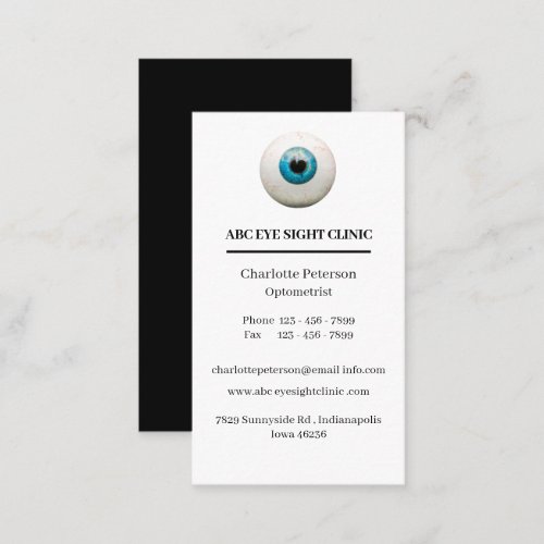  Eyeball Ophthalmologist _Optometrist Business Card