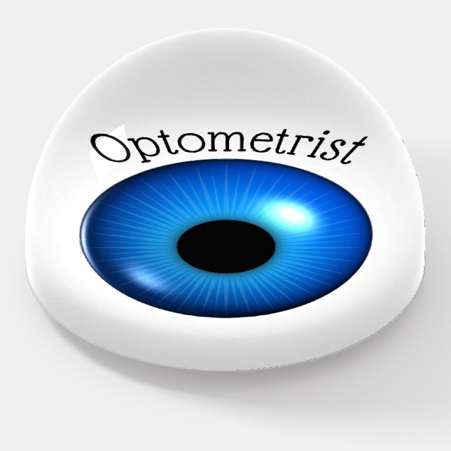 Eyeball optometrist paperweight (Angled)
