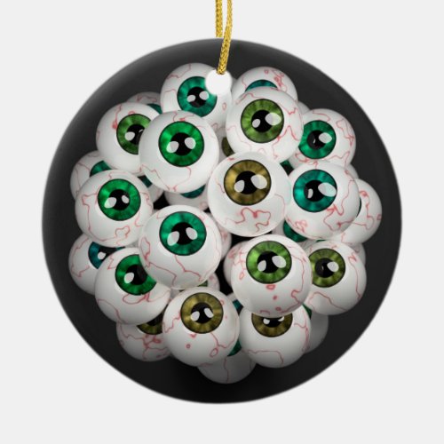 EyeBall Pun Ceramic Ornament