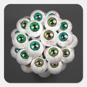EyeBall Pun Square Sticker
