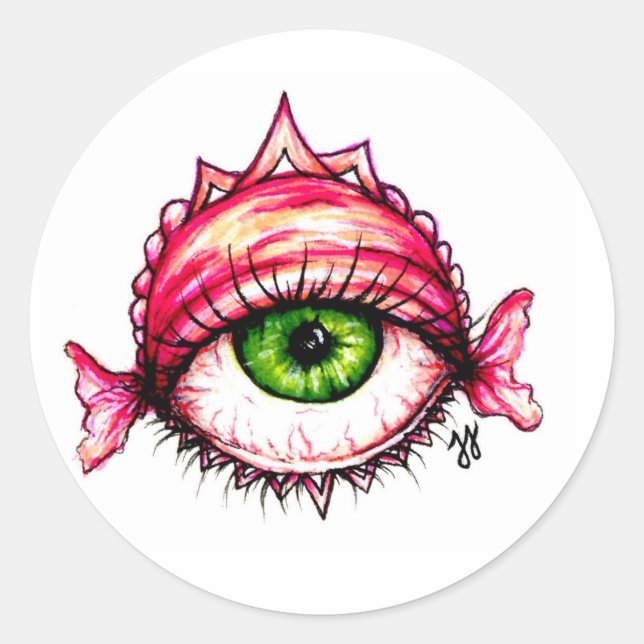 eyeball redo classic round sticker (Front)