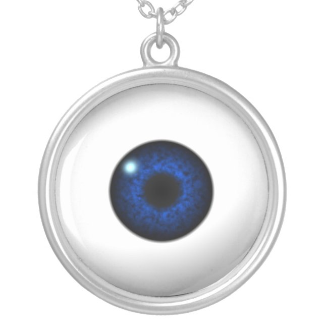 eyeball silver plated necklace (Front)