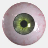 Green Halloween Eyeball Stickers, Zazzle