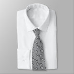 Eyeballs and Glasses On Gray Neck Tie