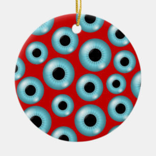 Eyeballs Ceramic Ornament