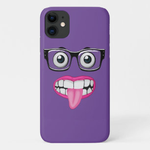 eyeballs with glasses and mouth iPhone 11 case