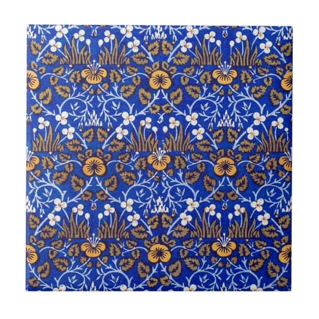 Eyebright Pattern, William Morris Ceramic Tile (Front)