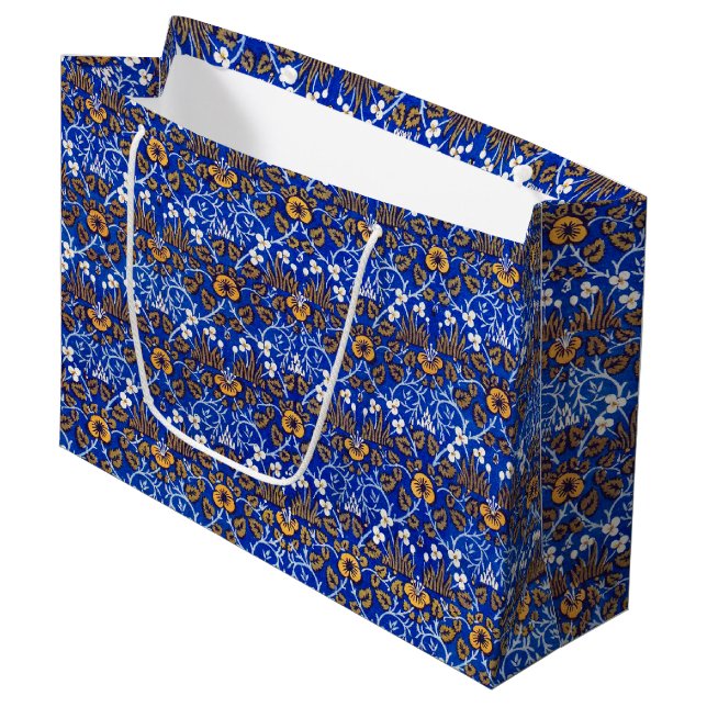 Eyebright Pattern, William Morris Large Gift Bag (Front Angled)