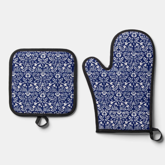 Eyebright, William Morris Oven Mitt & Pot Holder Set (Front)