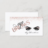 Eyebrow Eye Rose Gold Threading Microblading Tint Business Card (Front/Back)