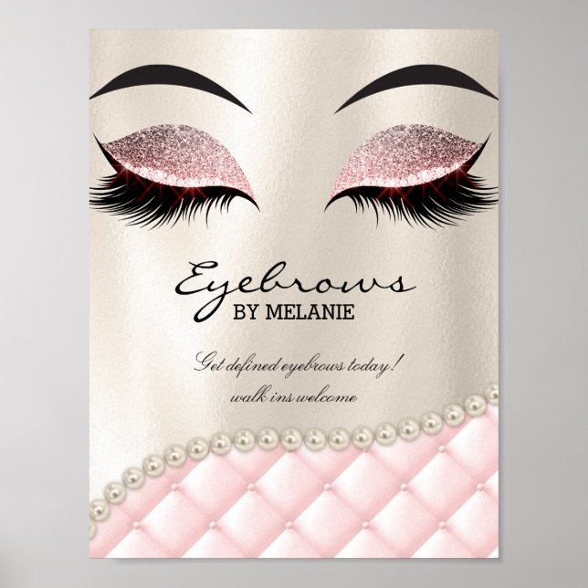 Eyebrow Lashes Eyelash Makeup Poster Pretty Eyes (Front)