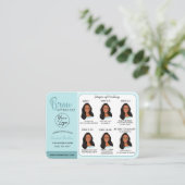 Eyebrow Microblading Aftercare Instructions Busine Business Card (Standing Front)