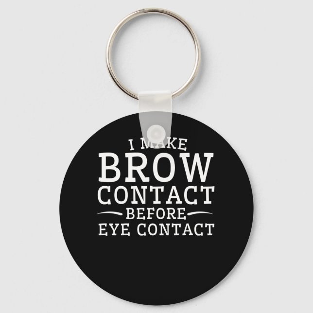 Eyebrow Microblading Make Brow Contact Keychain (Front)