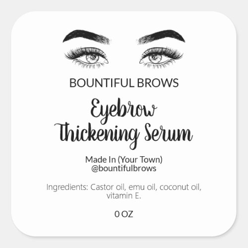 Eyebrow Thickening Serum Eye And Brow Labels