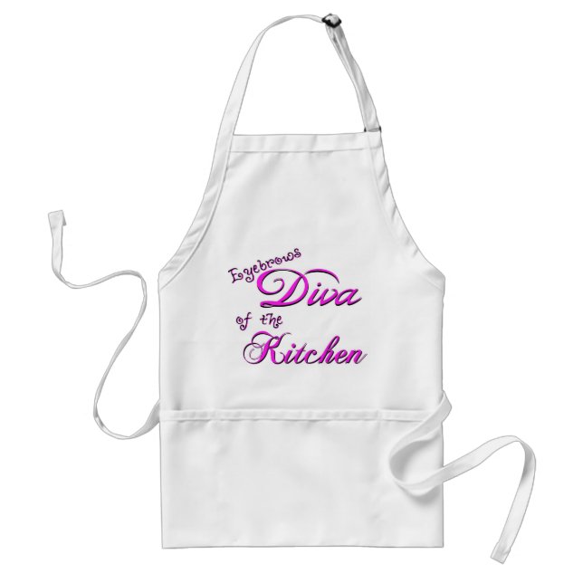 Eyebrows diva adult apron (Front)